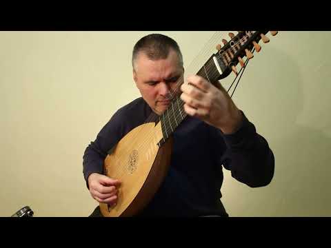 Sylvius Leopold Weiss. Gigue. Suite No. 5 in D minor (SW 34) for baroque lute. Dresden Manuscript