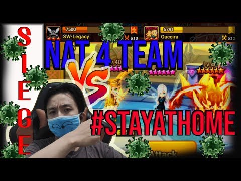 SIEGE BATTLE AT HOME VS SW LEGACY AND GUCCIRA - ISENGDUDEGAME SUMMONERS WAR