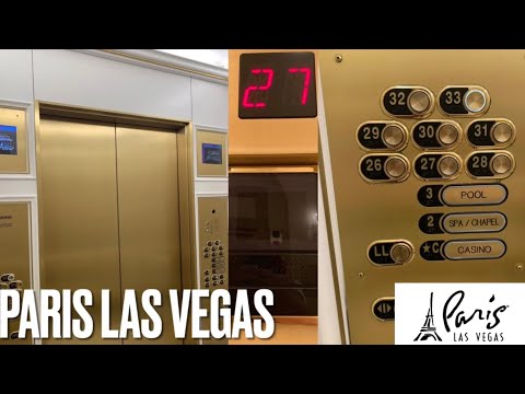 BEAUTIFUL Otis (Slap on. Schindler) Traction elevators (HR Bank) - Paris Las Vegas - Las Vegas, NV