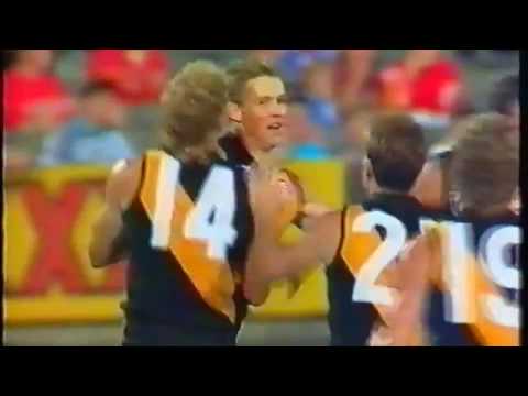David Honybun goal vs Footscray - 1990 Fosters Cup
