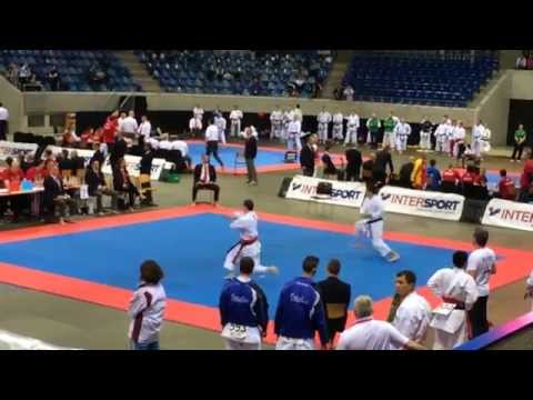 13th SKIF E.C. - Kata Bassai Dai - Visnovsky Thomas Belgium (Aka) VS Juon Alain Switzerland (Shiro)