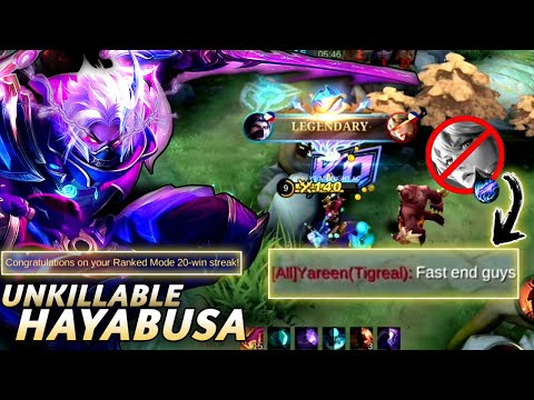 DOMINATING LEGEND TIER USING HAYABUSA (Season 27) 20-WIN STREAK! | HAYABUSA BEST BUILD 2023 - MLBB