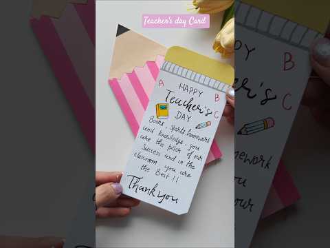 CUTE Teachers Day Card Idea!