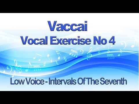 Vaccai Practical Method Lesson 4 IV Intervals Of The 7th Key Gb For Low Voice for Alto and Bass