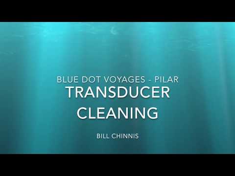 Catamaran Yacht Maintenance - Transducer Cleaning.  EP11