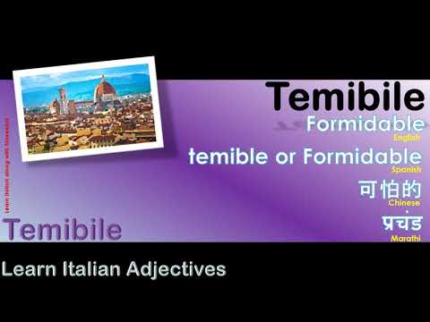 Temibile - How to Pronounce Temibile in Italian with English meaning as Formidable?