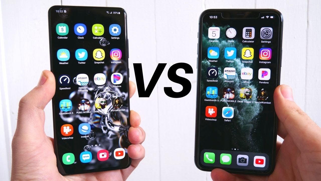 Galaxy S20 Ultra vs iPhone 11 Pro Max Speed Test!