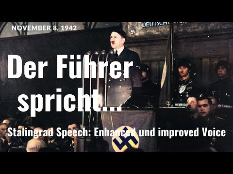 November 8, 1942 Adolf Hitler's Famous Speech in english, in his original voice.