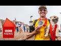 Stray Dog Joined Extreme Runner During China Race BBC News