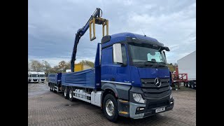 Camion plateau Mercedes-Benz ACTROS 2546 *EURO 6* 6X2 DRAWBAR OUTFIT BRICK GRAB – 2018 – AY18 | Image 4 - Autoline