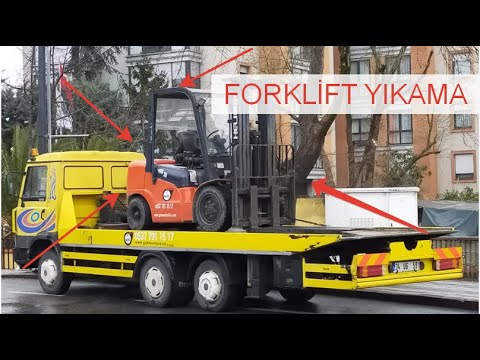 Oto Kurtarıcimi Forkliftim ile Birlikte Yıkadım !!  | Basınçlı Su