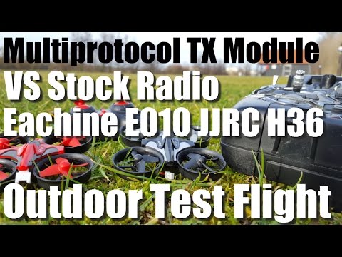 Multiprotocol TX Module vs Stock Eachine E010 Outdoor Test Flight