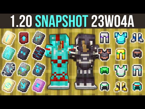 Minecraft 1.20 Snapshot 23W04A - Over 600 Armor Trims