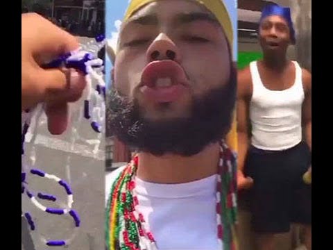 NYC Latin King Member Confronts A Crip, Takes His Beads & Humiliates Him
