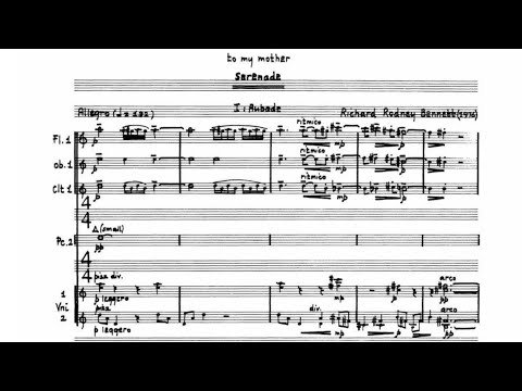 [Score] Richard Rodney Bennett - Serenade (1977) for small orchestra