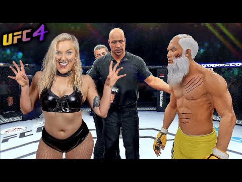 Old Bruce Lee vs. Allie Cat (EA sports UFC 4)