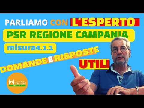 PSR REGIONE CAMPANIA - MISURA 4.1.1 PER L'ACQUISTO DI TRATTORI E MACCHINE AGRICOLE