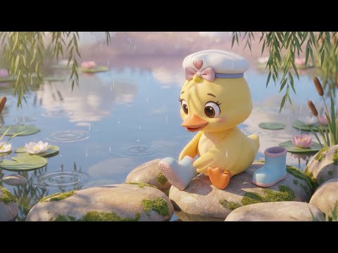 Calm Rain Song for Toddlers | Daisy the Duck | Friendly Fields Farm