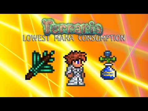 Terraria 1.2.4 Lowest Mana Consumption (MAX STATS)