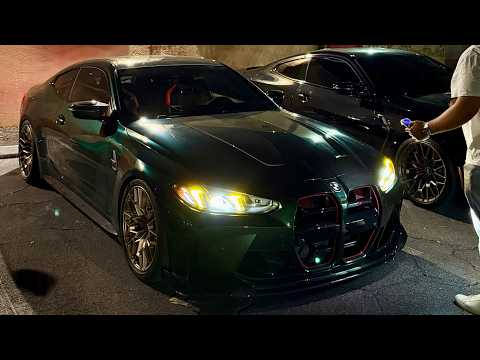 POV RIPPING A 2025 BMW M4 CS AT NIGHT WITH FRIENDS‼️