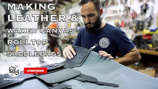 "How it's made"  LONG MOVIE - LEATHER and WAXED CANVAS Saddlebags by BAD&G CUSTOMS
