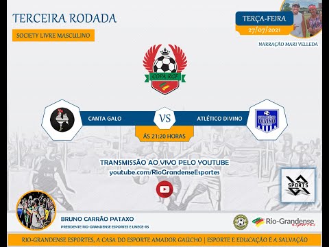 Terceira rodada copa RGF society 2021 - Atlético divino x Canta galo