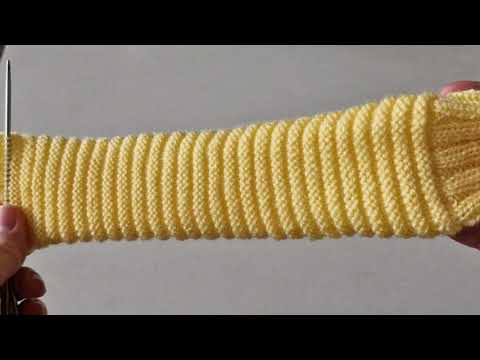 Bananensocken mit der Rundstricknadel stricken! (Socken-Muster #12)