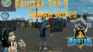 Raistar Top 5 Squad Wipes ❤Free fire🔥 RAISTAR