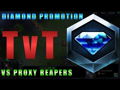Starcraft 2 - vs Proxy Reapers (TvT) Diamond promotion animation included