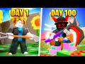 I Survived 100 Days As A Red Hive In Bee Swarm Simulator