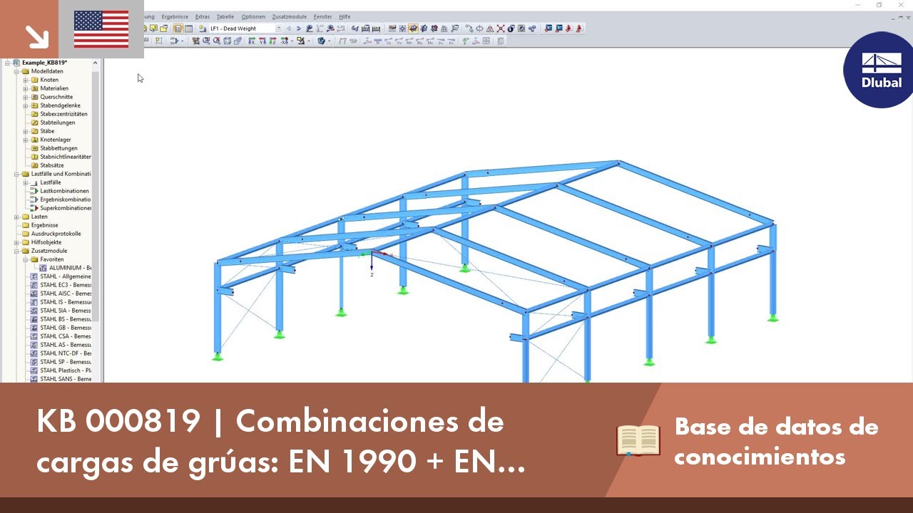 KB 000819 | Combinaciones de cargas de grúa: EN 1990 + EN 1991-3; Grúas