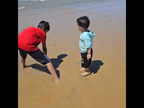 Paradeep sea beech Area my 2 son play