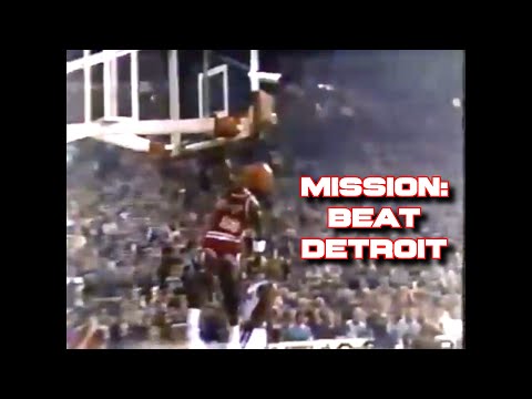 Rookie Michael Jordan's first win over hated rival Isiah Thomas