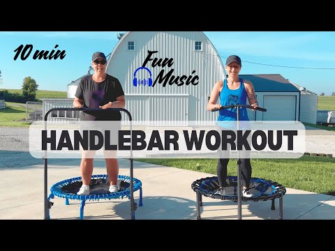 10 Minute Gentle Rebounder Workout for Lymphatic Drainage | Mini Trampoline + Oldies Music thumbnail