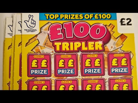 New £100 tripler scratch cards £20 in play 
