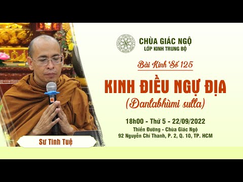 Kinh Trung Bộ 125: KINH ĐIỀU NGỰ ĐỊA - Sư Tinh Tuệ giảng lớp Trung Bộ Kinh tại chùa Giác Ngộ
