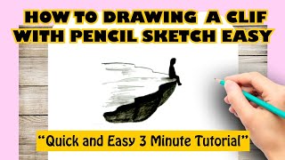 HOW TO DRAWING A CLIFF WITH PENCIL SKETCH EASY