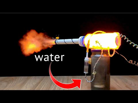 Water Converted into Explosive Gas _ DlY HHO Gun