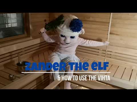 The Saunaelf from Finland shows how to use the vihta.