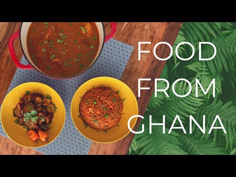 S02E05: GHANA: Chicken "Groundnut Soup" with "Jollof" Rice and "Kelewele" Fried Plantains Experiment
