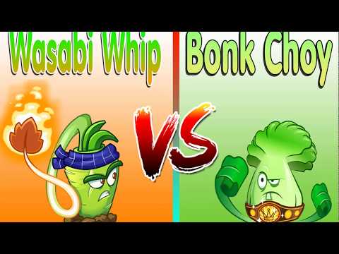 Bonk Choy Vs Wasabi Whip | PVZ Heroes Gameplay | Plant vs Zombie 2
