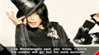 Michael Jackson quoting Michelangelo Buonarroti