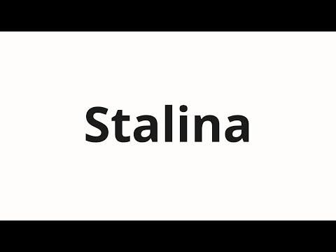How to pronounce Stalina | Сталина (Stalin in Russian)