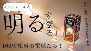 【ダクトレール式・スポットライト】Panasonicの高い電球を装備！演色性が高いぞ…