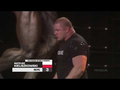 Mateusz Kieliszkowski 5 Reps of the Stone over Shoulder - 2019 Arnold Strongman Classic