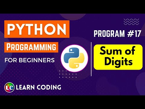 Learn Sum of Digits Program in Python | Learn Coding - Mind Luster