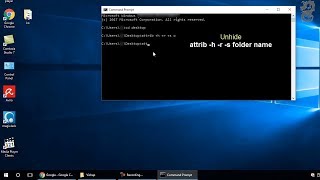 How to Hide (Unhide) Folders in Windows 10 using the Command Prompt