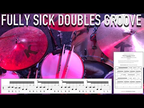 FULLY SICK Doubles Groove - Advanced Drum Lesson by Nick Bukey