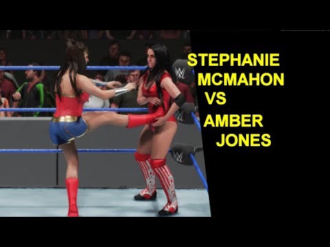WWE 2K19 Stephanie McMahon vs Amber Jones