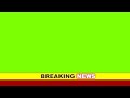 Breaking News Green Screen Video